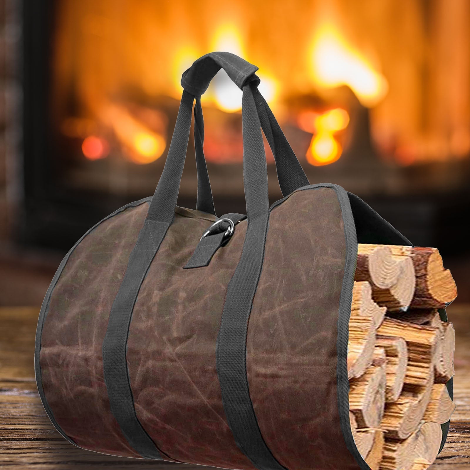 Firewood Carrier - Eine praktische Tragetasche für Ihr Brennholz!