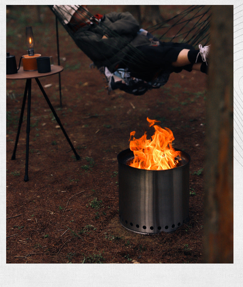 Feuerstelle für Camping - Edelstahl.