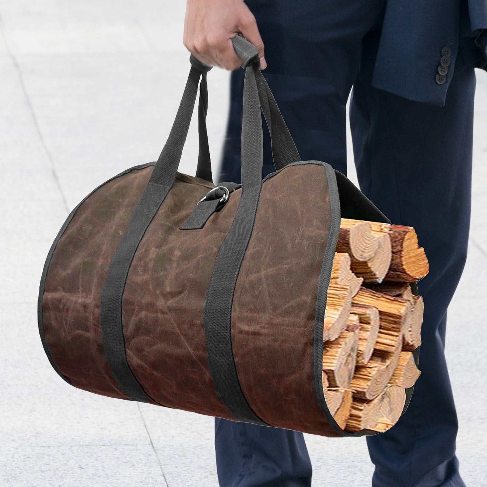 Firewood Carrier - Eine praktische Tragetasche für Ihr Brennholz!