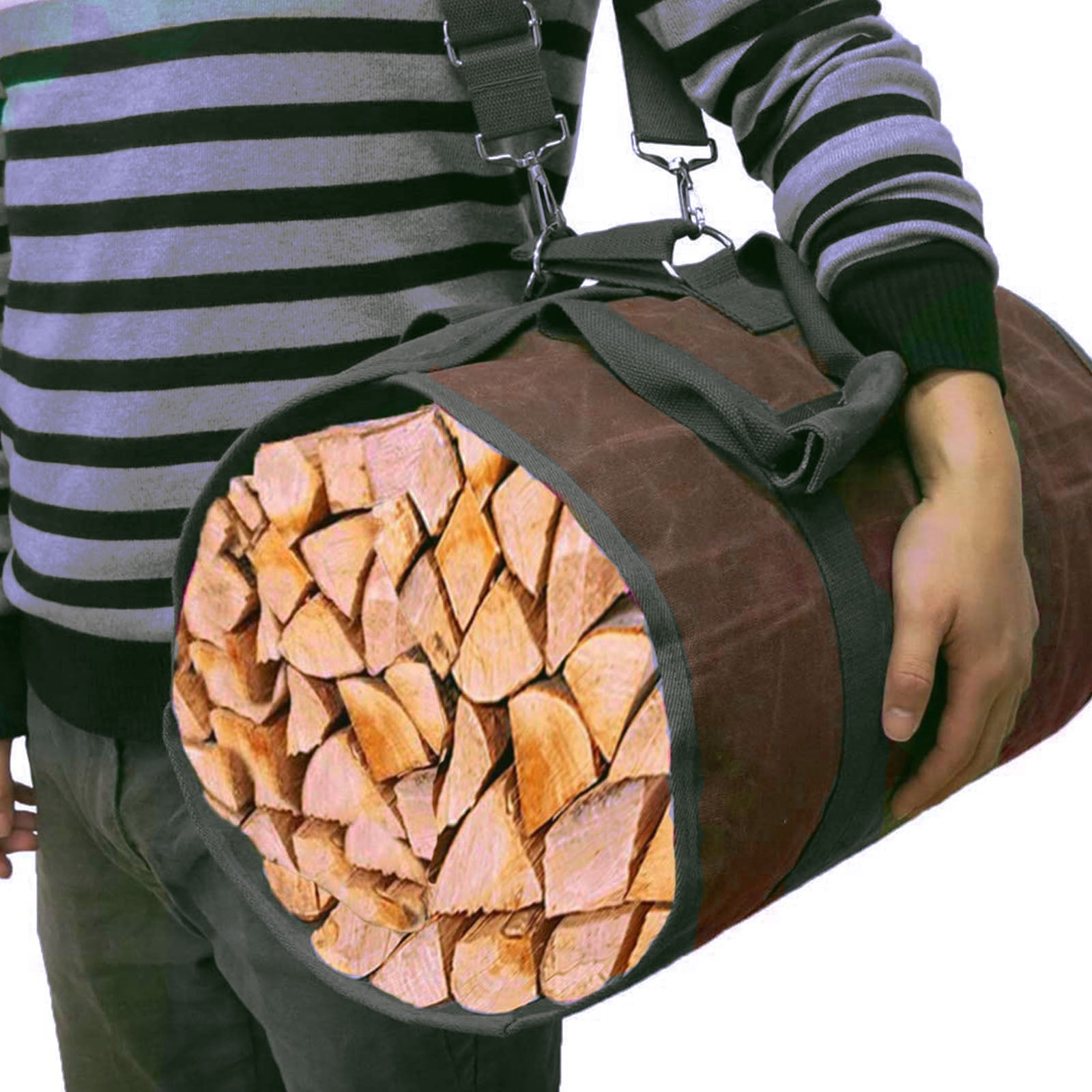 Firewood Carrier - Eine praktische Tragetasche für Ihr Brennholz!